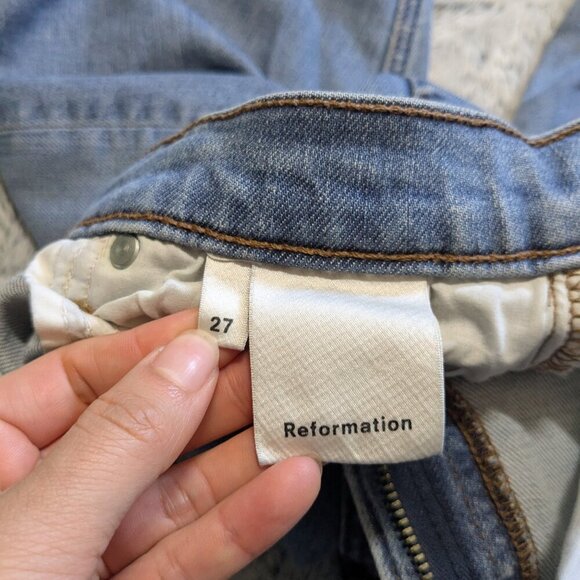 Reformation High Rise Blue Jeans - Picture 6 of 8
